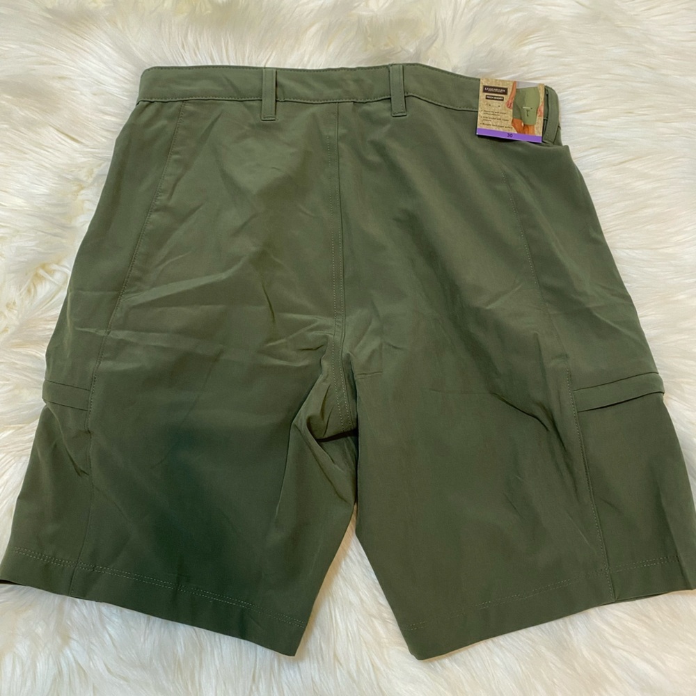 Olive Green Men's Shorts - Picture 3 of 4